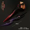 Modelo de Arma Periférica del Rey Miyamoto Musashi Ojo del Infierno Set Adornos de Arma de Metal de Aleación Juguetes de Espada