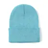 Gorro de Punto de Color Sólido Estilo Coreano para Otoño e Invierno, Color de Logo Personalizable, Gorro Cálido Retro tipo Cúpula, Gorro de Punto para Exteriores, Gorro de Moda para Clima Frío