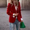 2025 Estação Independente Amazon Transfronteiriça Europeia e Americana Novo Estilo Veludo Elegante Slim-Fit Bolso Falso Blazer