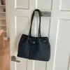 Bolsa Tote Xadrez Feminina 2026 Novo Estilo Tendência Outono Lã Bolsa de Ombro Único Grande Capacidade para Escola Trabalho Bolsa Tote