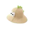 Chapéu de Sol de Palha Cartoon com Proteção Solar para Homens e Mulheres, Chapéu de Viagem Respirável com Aba Larga, Chapéu Infantil, Chapéu de Pescador Fino de Verão para Bebê