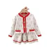 Conjunto de Cárdigan y Suéter para Niña 2024 Estilo Otoño Abrigo para Bebé Niña Conjunto para Niñas de Exportación
