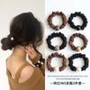 Cuerda para el cabello estilo francés con diseño de leopardo y perlas, anillos de alta calidad, banda de goma para el cabello, cuerda para el cabello sin dejar rastro, accesorios para el cabello para mujeres