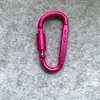 Mosquetón Colorido Exterior en Forma de D Conector Multifuncional de Colgado Rápido Accesorios de Gancho Engrosado de Aleación de Aluminio para Mochila