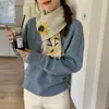Novo Cachecol de Outono e Inverno Feminino de Inverno Estilo Coreano Versátil de Lã Tricotada Estudante Menina Fofa Cachecol Longo de Alta Qualidade