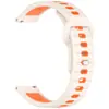 Para Garmin Jiaming vivoactive6 Pulseira Bicolor 22/20MM Listras Horizontais Anti-fivela Pulseira Bicolor