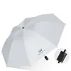 Sombrilla de Sol Reforzada Personalizada de 10 Varillas Resistente al Viento con Recubrimiento Negro Manual al 70% de Descuento para Protección Solar, Doble Uso para Sol y Lluvia, Se Puede Imprimir con Logo