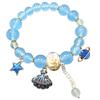Pulseira de cristal pedra de pipoca feminina joia de casal concha calcedônia vidro fabricantes de pulseiras de miçangas feitas à mão atacado