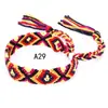 Popular en Europa y América: Pulseras Tejidas Arcoíris Hechas a Mano en Estilo Étnico Nepalí, Venta al por Mayor de Joyería