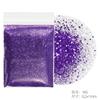 Brillantina para uñas, brillantina superfina, brillantina en polvo, polvo de lentejuelas + 1 mm, traje morado, pegamento para esmalte de uñas, joyería con borde cruzado