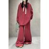Traje de pantalón ancho de pierna para mujer, de talla grande, informal, elegante, de dos piezas, para otoño e invierno, gordita transfronteriza