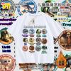 Camiseta de Algodão Manga Curta Infantil Abstrata de Boneco de Palito Tongtongtong Estrangeira Shanhaijing