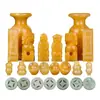 Frete Grátis SF Jade Natural Jade Bege Itens Funerários Ornamentos para Urnas Sepultamento Acompanhamento Funerário Produtos Funerários