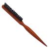 Peine de Cerdas de Jabalí de Dientes Estrechos Peluquería Peine de Tres Filas para el Cabello Peinado Esponjoso Mango Largo Maquillaje Cola Puntiaguda Cabello Rizado Peine