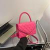 Bolso Bolso de Mujer 2022 Nueva Moda Moda Casual Simple Pequeño Bolso Cuadrado Acolchado Rómbico Cadena Un Solo Hombro Bandolera