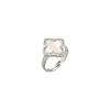 Moda Plata Serie Diamante Flor de Cuatro Hojas Traje Mujeres Personalidad Europea y Americana Retro Juego de Cuatro Piezas Popular en Internet Primera Joyería