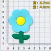 Goma Blanda de PVC Flores de Dibujos Animados Coloridas Accesorios para Fundas de Teléfono Móvil Bolsas Ropa Zapatos Accesorios Parches Decoraciones Colección