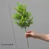 Estilo chinês arte floral em forma de galhos tuia bonsai folhas plásticas folhas de pinheiro cipreste galhos com folhas folhas de pinheiro fabricantes