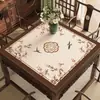 Nova toalha de mesa quadrada estilo chinês para mesa de centro, lavável, à prova de óleo, à prova d'água, design "Oito Imortais", protetor de mesa, toalha de mesa quadrada isolante de calor para mesa de jantar