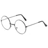 Gafas vintage con montura redonda para hombre, gafas de miopía lisas, gafas redondas y planas para mujer, gafas de estilo coreano a la moda para estudiantes.
