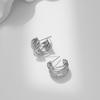 Brincos estilo coreano de alta qualidade moda elegante cobre banhado 18K brincos de ouro real 925 prata esterlina simples nicho jóias requintadas
