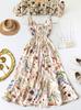 Temu Europeo y Americano Transfronterizo Aliexpress Amazon Vestido de Tirantes Estampado de Pintura Colorida Look Adelgazante Talla Extragrande