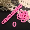 Cadena acrílica de 18*24 mm, color, anillo abierto en forma de U, bolsa de cadena de plástico, cadena para teléfono móvil, accesorios para joyería DIY