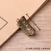 Llavero Colgante Creativo Hecho a Mano de Latón Puro Mini Promoción y Fortuna Ataúd Pequeño Colgante de Llavero de Cobre Colgante Pequeño