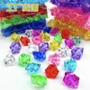16*22 simulación hielo color transparente piedra de cristal hielo falso tamaño grava pecera jarrón decoración venta al por mayor