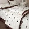 Juego de cuatro piezas de colcha de algodón lavado vintage estilo ins, colcha de verano de gasa de doble capa de algodón puro, colcha de aire acondicionado estilo princesa