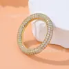 Anel de prata 925 banhado a ouro 18K com incrustação de moissanita 4.3CT gypsophila Europa e Estados Unidos moissanita feito à mão completo por dentro e por fora