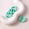 Joyería Acrílica Plástico Textura Pintura Cadena 40*33mm Forma de U Abierta Accesorios para Joyería DIY Serie de Colores Macarrón