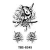 Tbs Adesivos de Tatuagem Coloridos Transfronteiriços Florais para Braço Preto e Branco Animal Colorido Adesivos de Tatuagem Floral para Homens e Mulheres Adesivos de Tatuagem para Meio Braço