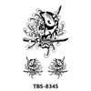 Tbs Cross-Border se especializa en Pegatinas de Tatuaje de Animales en Blanco y Negro y Florales Coloridos para Medio Brazo, Unisex, Estilo Europeo y Americano