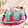 Bolsa de Praia de Malha Dopamine Portátil Vazada Grande Capacidade Armazenamento de Viagem Necessaire Bolsa de Armazenamento de Alto Valor