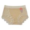 Roupa Íntima Feminina de Modal Corte Puro Renda Recortada 7A Antibacteriana Ácido Polilático Virilha Cintura Média Cobertura do Quadril Tamanho Grande Calcinha Feminina