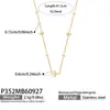 Collar con Cadena Fina en Forma de Y con Colgante de Flor de Cuatro Pétalos y Circonita Acero Inoxidable Chapado en Oro de 18 Quilates Colgante Simple Versátil Joyería para Clavícula para Mujer