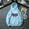 Moletom Oversized Gótico Manga Longa Sweatshirt Harajuku Feminino Estético Hip Hop Vintage Top de Lã Roupas Femininas