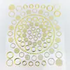 Venta al por mayor del fabricante Pegatinas de Arte para Uñas Estéreo 3D Estampado en Caliente Línea Francesa Pegatinas para Uñas Círculo Punto Joyería para Arte de Uñas Oro