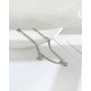 OPK Personalidad Europea y Americana Moda Commuter Versátil Zirconia Corazón de Melocotón Acero Titanio Pulsera Diseño Nicho Pulsera de Perlas de Agua Dulce