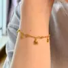 Pulseira Fina com Pingente Dupla Camada Popular do Xiaohongshu com Franjas, Estilo Exquisito e Versátil, Disponível para Dropshipping