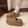 Zapatos Birkenstock de Suela Gruesa para Aumentar Altura, Completamente Cubiertos, para Mujer, Novedad Primavera 2026, Retro Versátil, Slip-on, Par con Faldas, Zapatos Planos Birkenstock