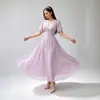 Comercio Exterior Ropa de Mujer 2026 Primavera/Otoño Nuevo Vestido Largo de Manga Corta de Lunares Cardigan Ceñido a la Cintura Vestido de Cuello en V