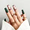Serie Navideña Europea y Americana Uñas Portátiles Hechas a Mano Reno Copo de Nieve Manicura Blanqueadora Uñas Portátiles Uñas Postizas Venta al por Mayor