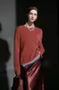 Tienda Insignia Shanghai Dan Nong/Suéter de Punto Sin Costuras Cepillado de Cachemira de Lujo para Mujer 26 Estilo Perezoso Otoño/Invierno