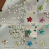 Acessórios de Pedraria para Nail Art Flor Gota d'Água K9, Pedrarias Populares de Luxo em Flor Empilháveis, Decorações de Pedraria Florais de Riqueza e Prosperidade