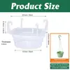 Uma variedade de vaso de flores de plástico redondo transparente para pendurar vaso de flores para pendurar no fundo bandeja de gotejamento bandeja para pendurar plantas de interior