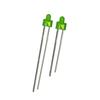 Diodo Emisor de Luz Verde para Cabello Verde Led de 2 mm Patas Largas F2 Enchufe Recto Verde Perla de Lámpara de Cabeza Redonda Perla de Lámpara Led de Patas Cortas de Alto Brillo