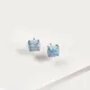 F136 titanio Ópalo aretes de botón garra insertada clavos para el cartílago del oído cuerpo de aleación de titanio G23 joyería para perforación de cuerpo aretes accesorios
