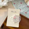 Nuevo aro para el pelo de encaje coreano con bordado de dibujos animados para niños, cuerda para coleta de amor dulce cereza, alta elasticidad, cuerda para la cabeza linda para mujer